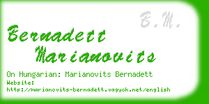 bernadett marianovits business card